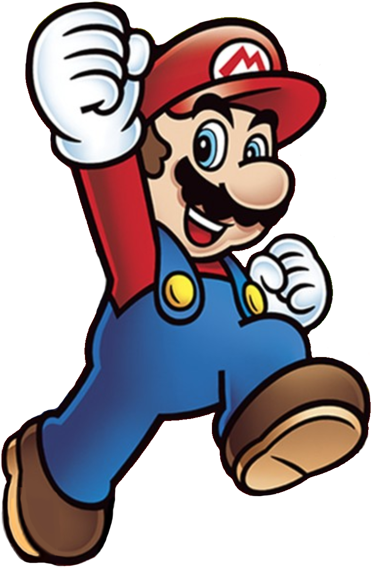 Super Mario Jumping Action PNG Image