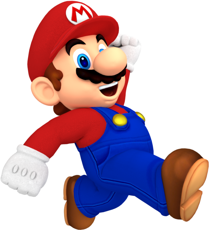 Super Mario Jumping Action PNG Image