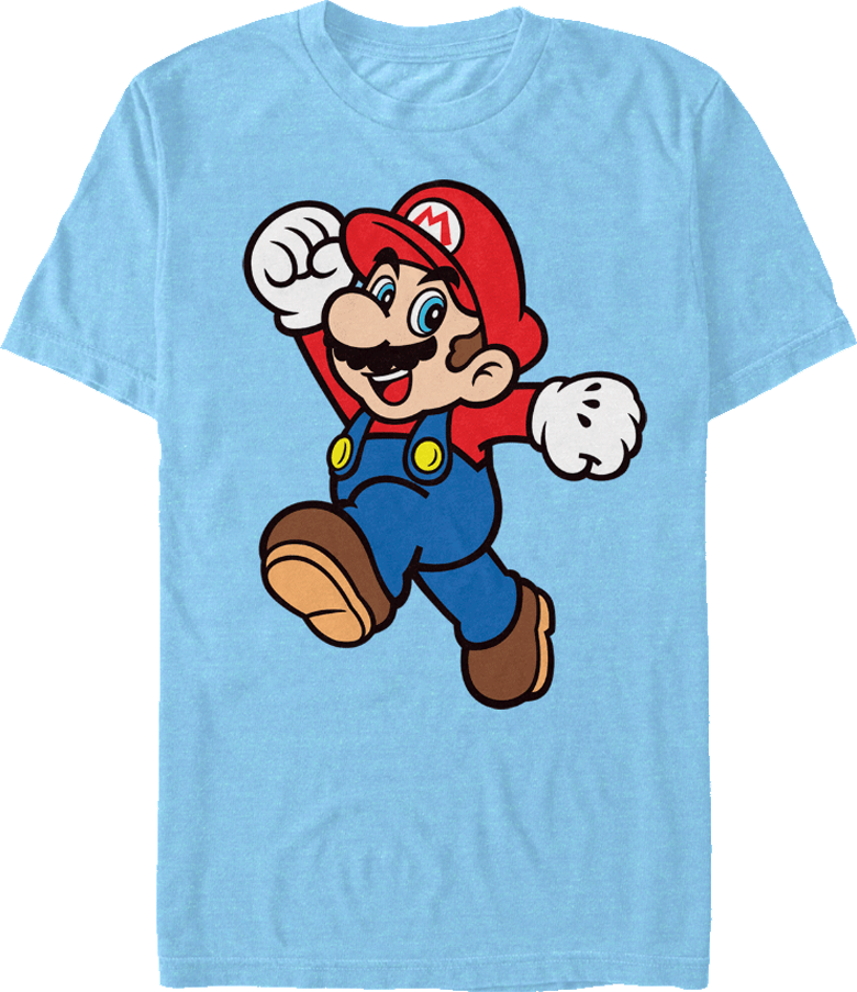 Super Mario Jumping Graphic T Shirt PNG Image