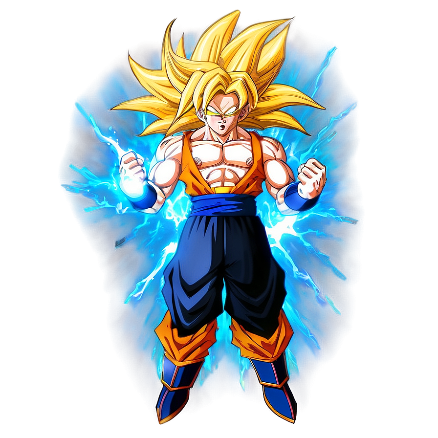 Super Saiyan 3 Goku's Energy Explosion Png 06252024 PNG Image