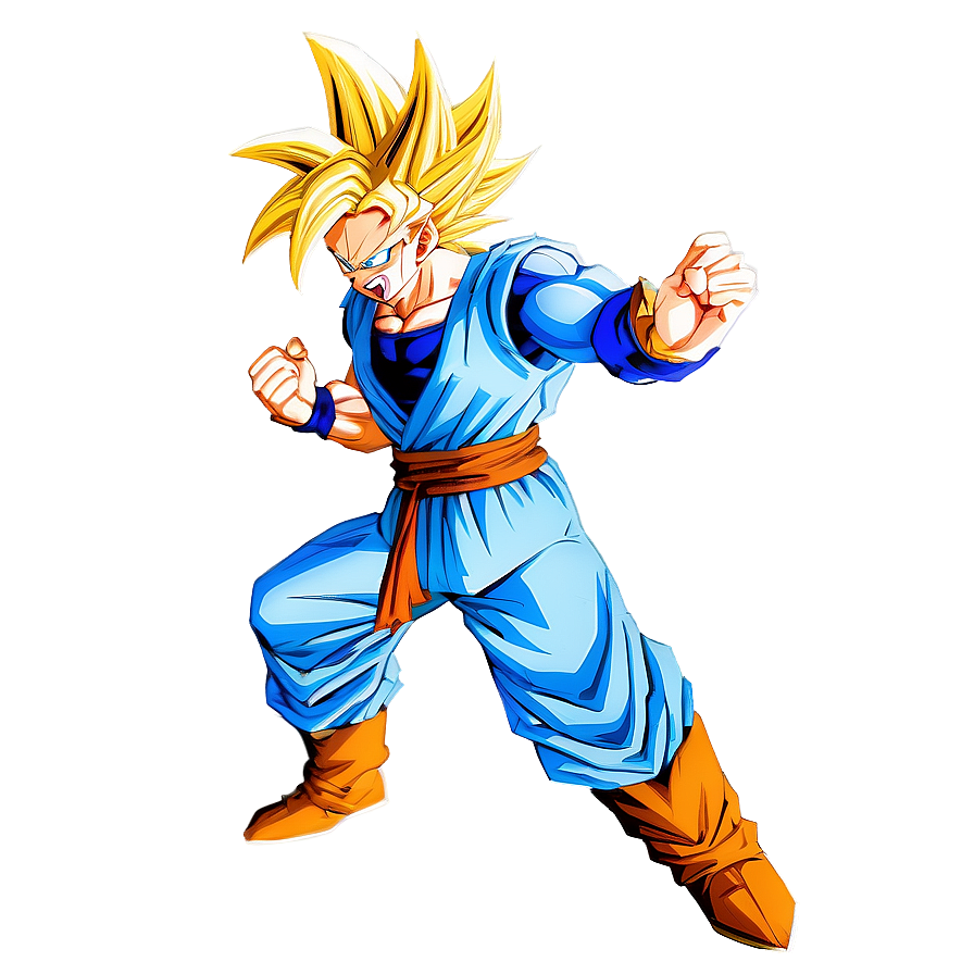 Super Saiyan 3 Goku's Energy Explosion Png Fek PNG Image