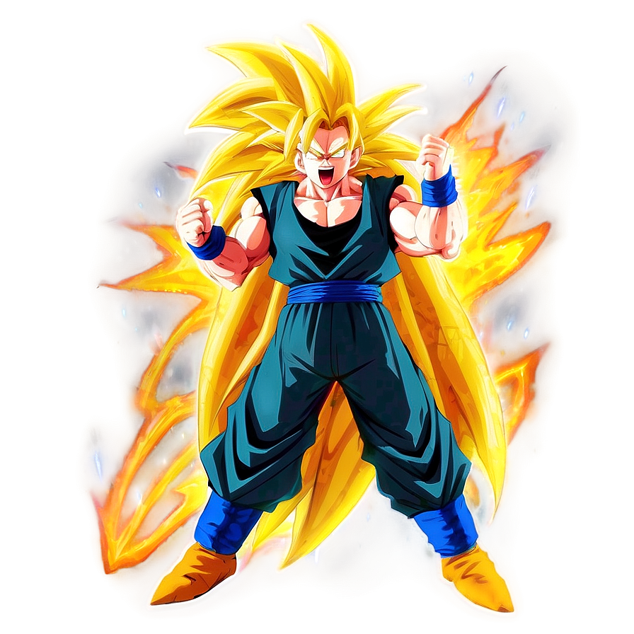 Super Saiyan 3 Goku's Roar Png 42 PNG Image