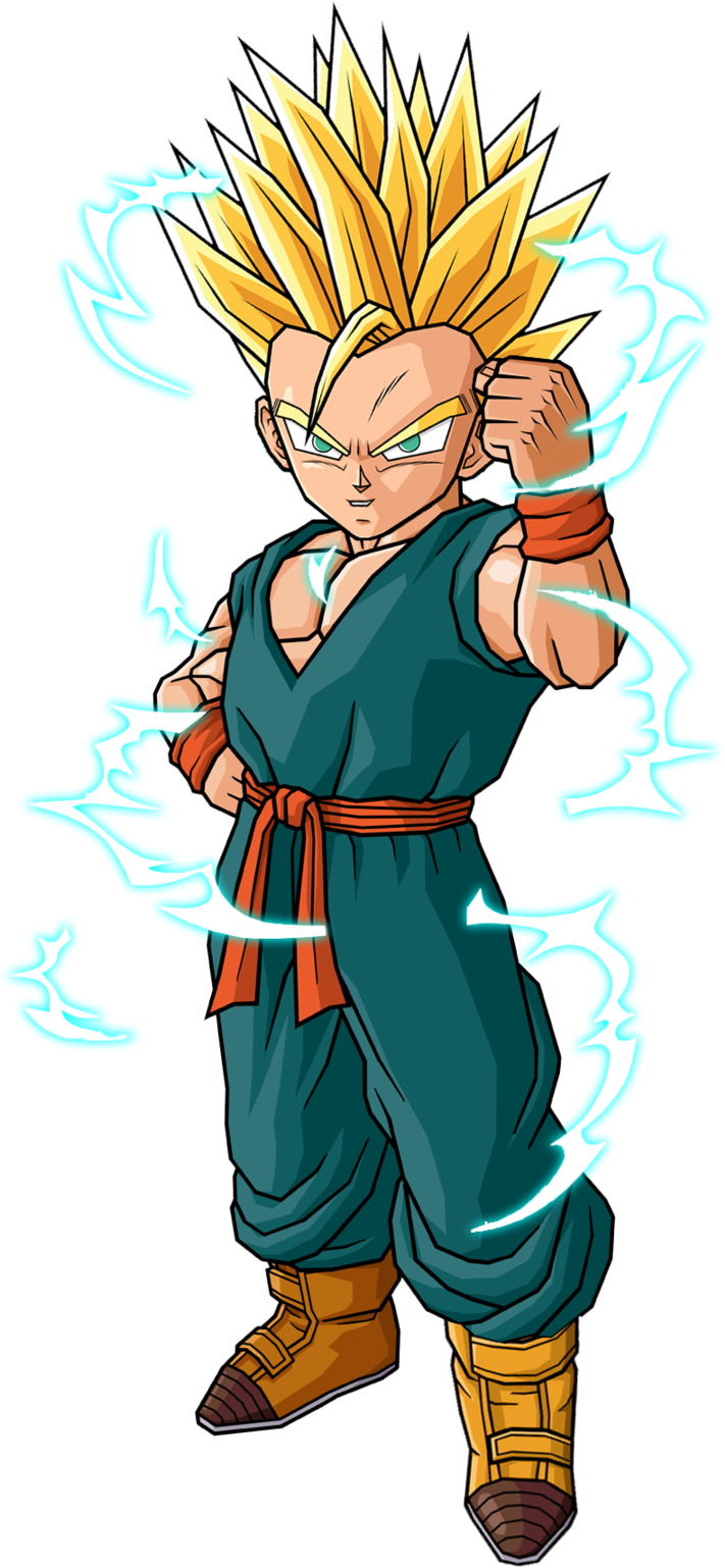 Super_ Saiyan_ Anime_ Character_ Pose PNG Image