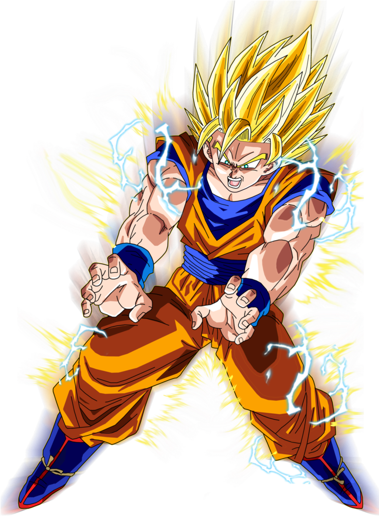 Super Saiyan Aura Illustration PNG Image