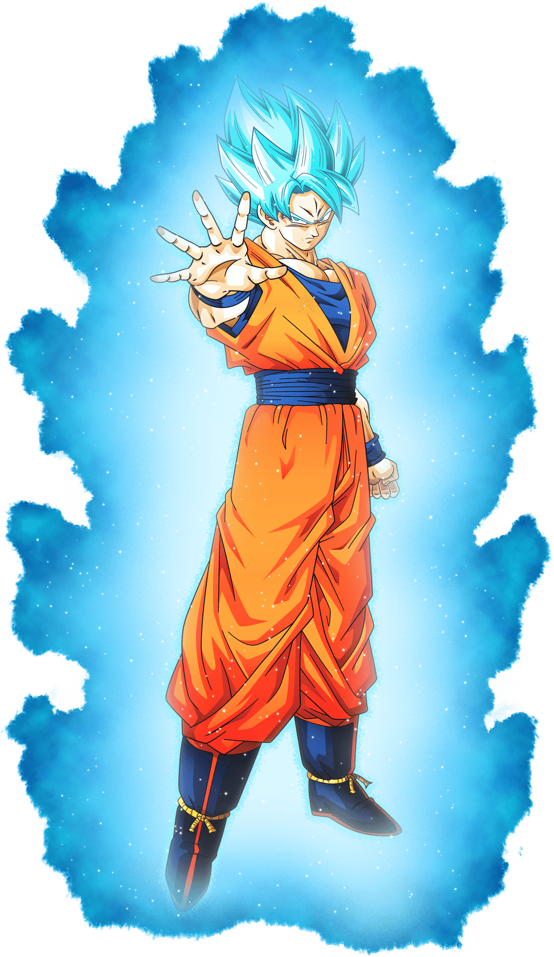 Super Saiyan Blue Aura PNG Image