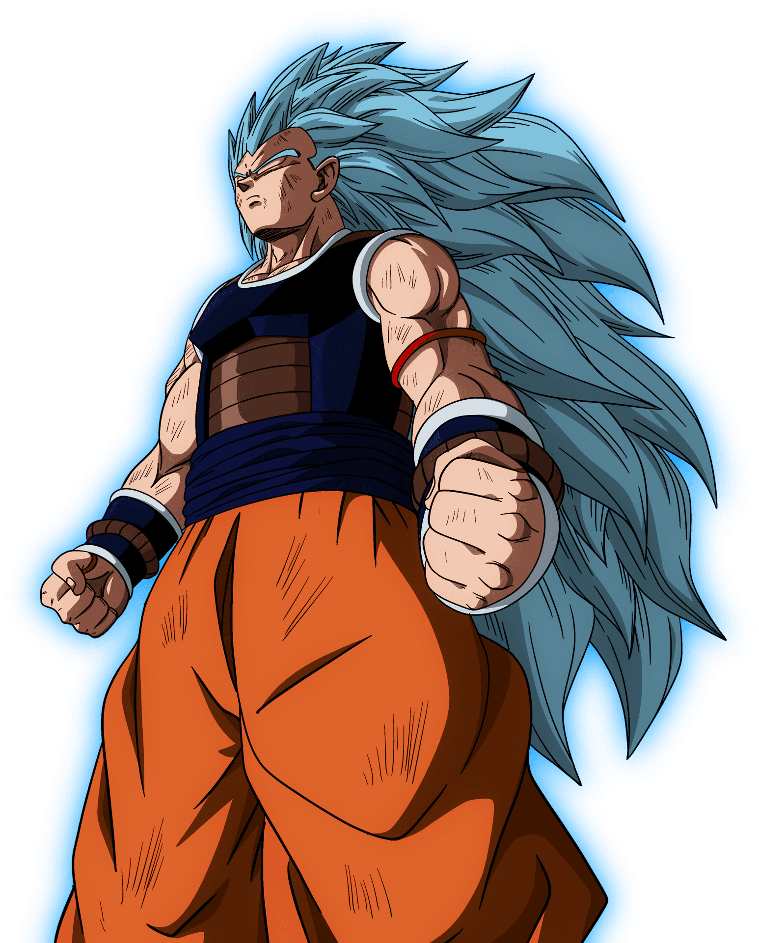 Super Saiyan Blue Aura Character PNG Image