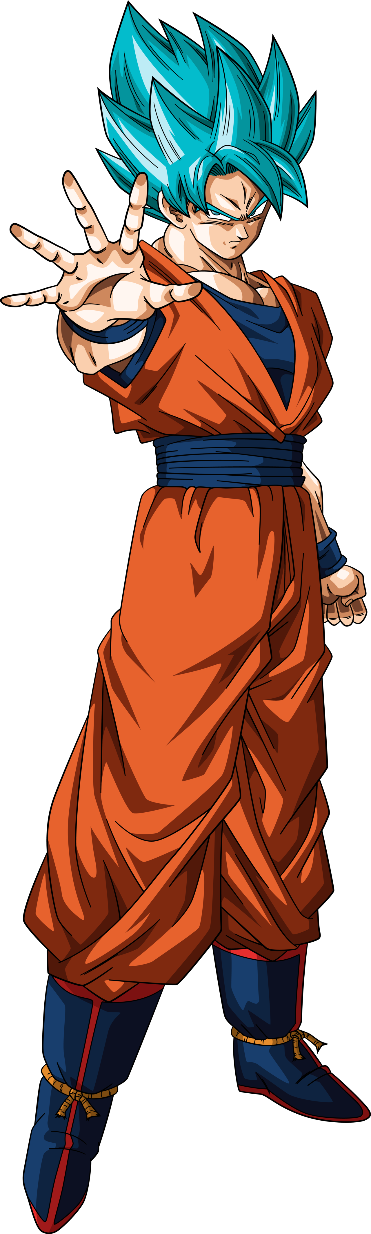 Super Saiyan Blue Goku Pose.png PNG Image