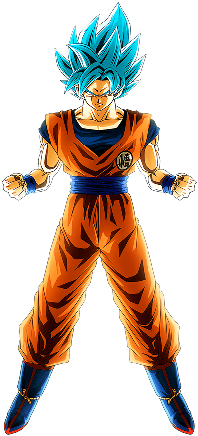 Super Saiyan Blue Goku Standing PNG Image