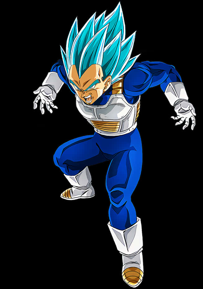 Super_ Saiyan_ Blue_ Vegeta_ Charging PNG Image