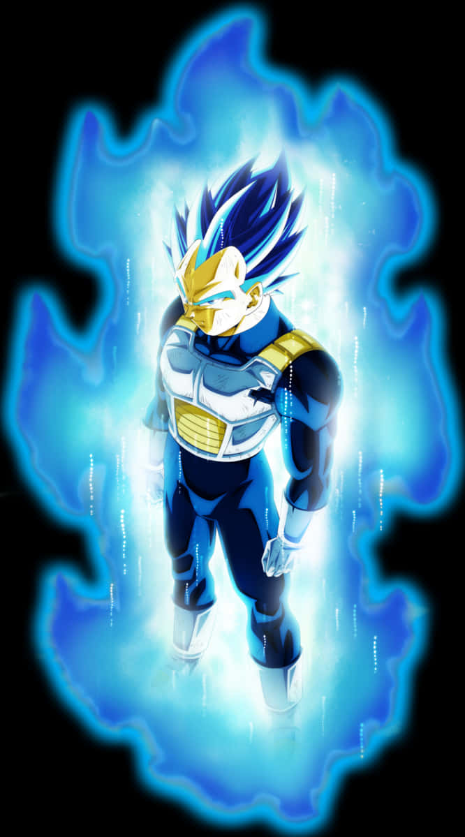 Super_ Saiyan_ Blue_ Vegeta_ Power_ Up PNG Image