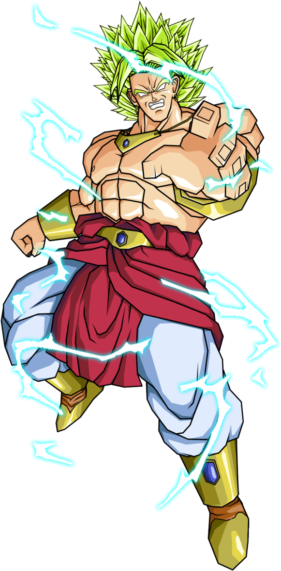 Super Saiyan Broly Power Up PNG Image