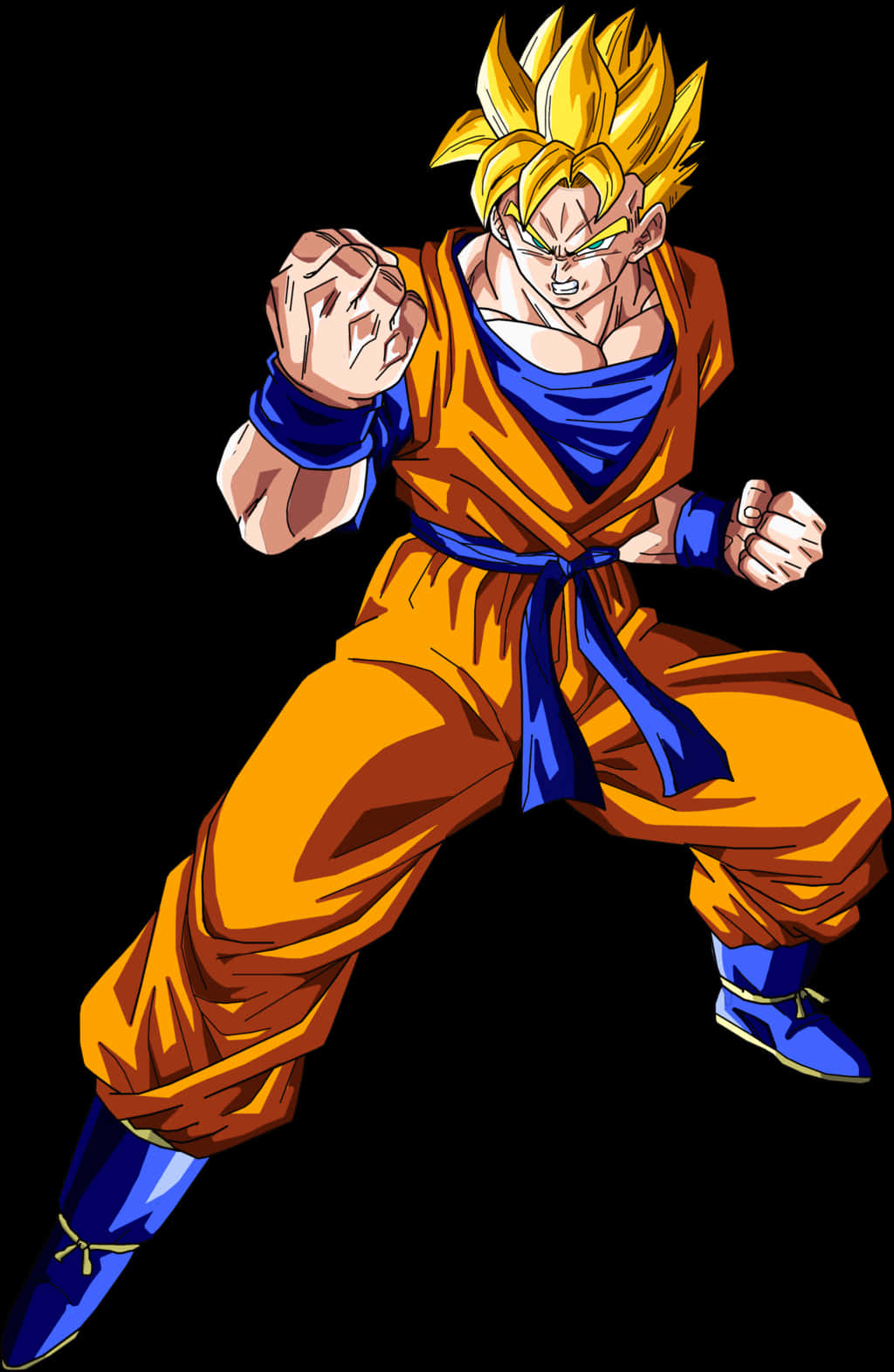 Super Saiyan Gohan Action Pose PNG Image