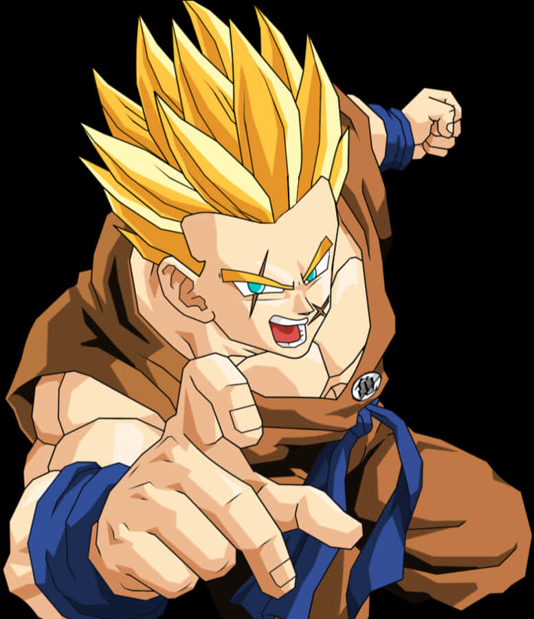 Super Saiyan Gohan Power Up PNG Image