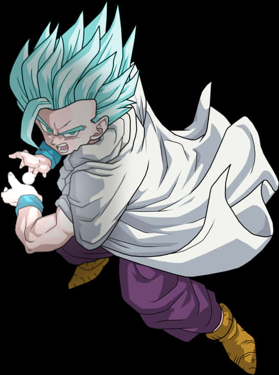 Super Saiyan Gohan Power Up PNG Image