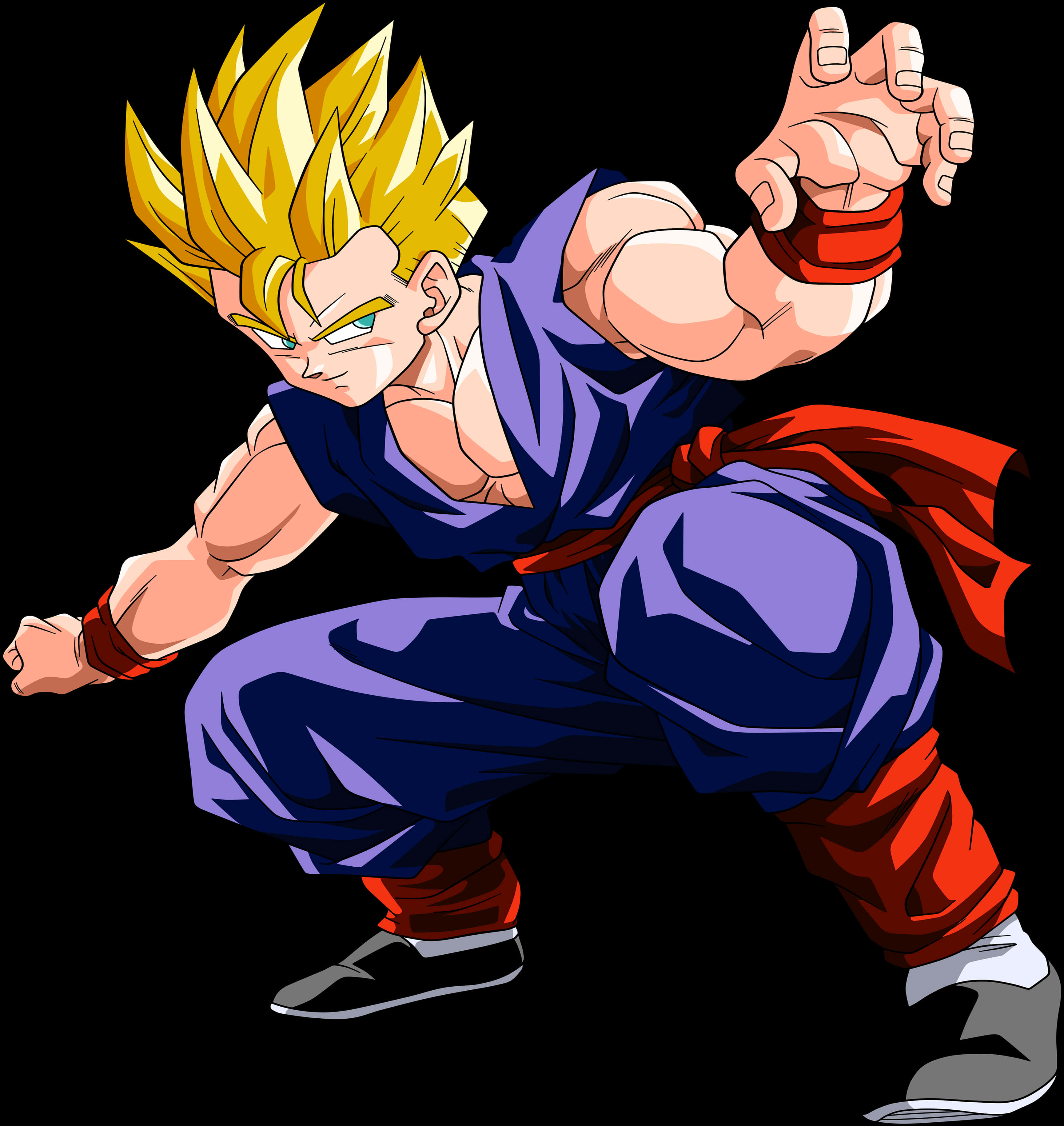 Super Saiyan Gohan Readyfor Battle PNG Image