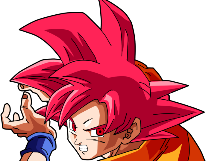 Super Saiyan Goku Intense Stance PNG Image