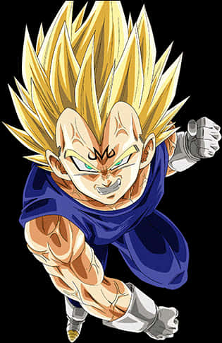 Super Saiyan Vegeta Power Up PNG Image