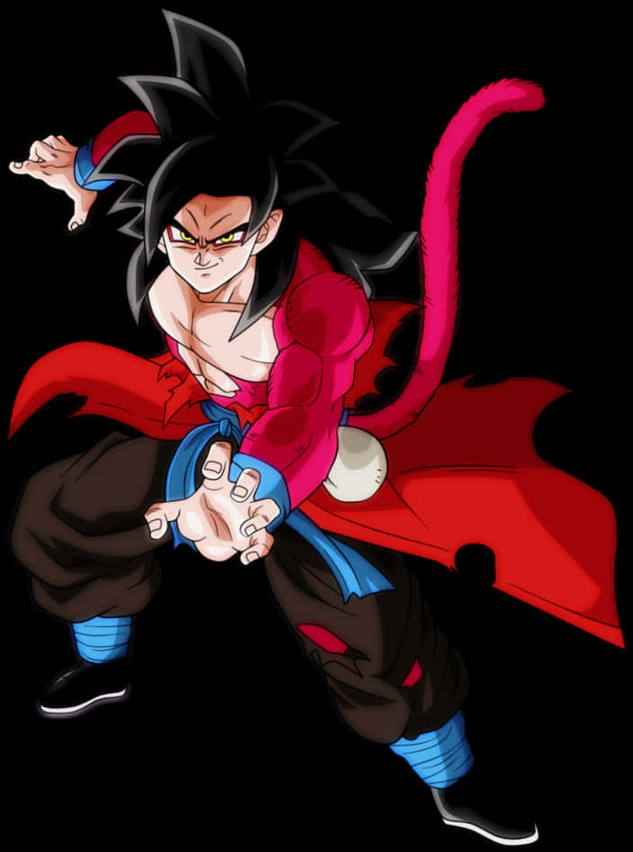 Super Saiyan4 Goku Fan Art PNG Image