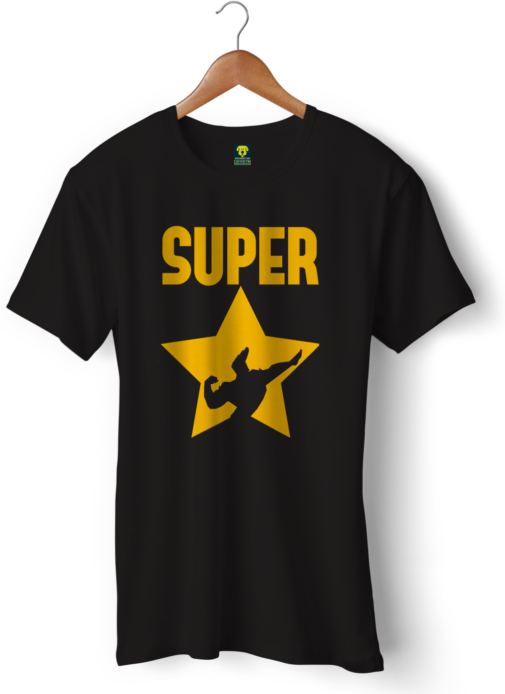 Super Star Silhouette T Shirt Design PNG Image