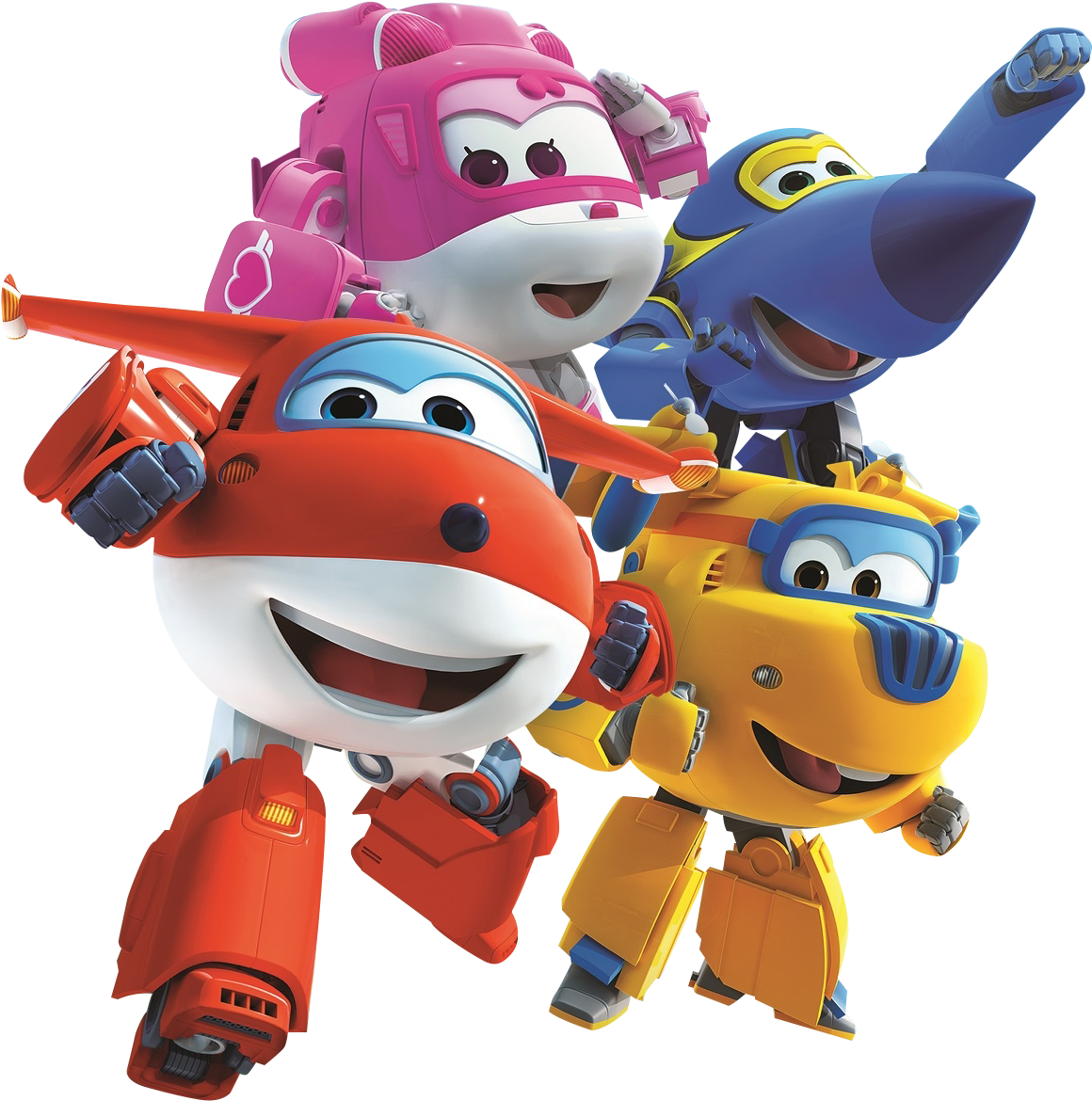 Super Wings Characters Posing.png PNG Image