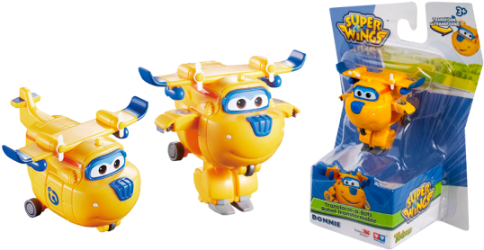 Super Wings Donnie Toy Figure Packaging PNG Image