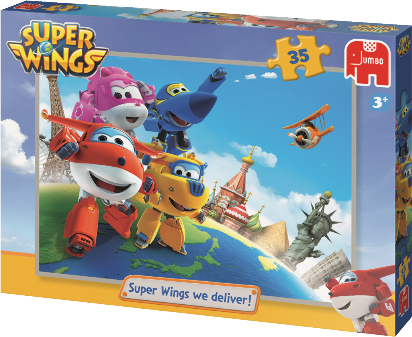 Super Wings Puzzle Box Art PNG Image