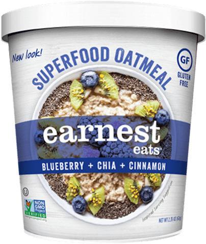 Superfood Oatmeal Blueberry Chia Cinnamon PNG Image