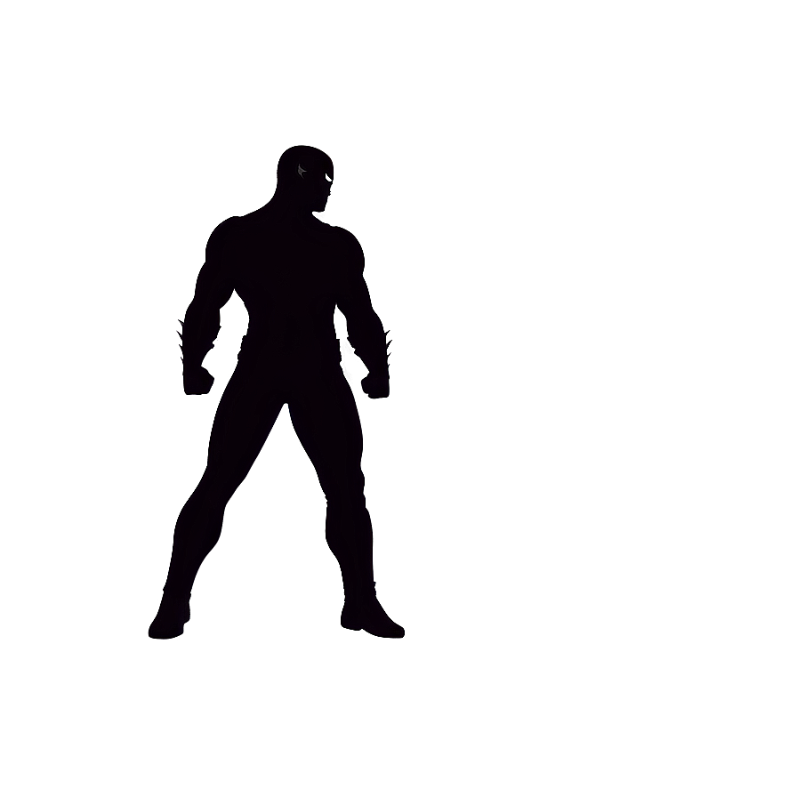 Superhero Figure Silhouette Png Qor PNG Image