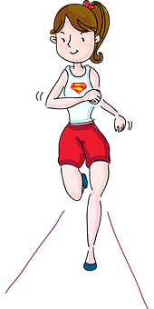 Superhero Runner Cartoon PNG Image