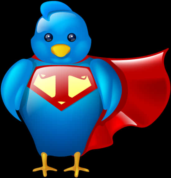 Superhero Twitter Bird PNG Image