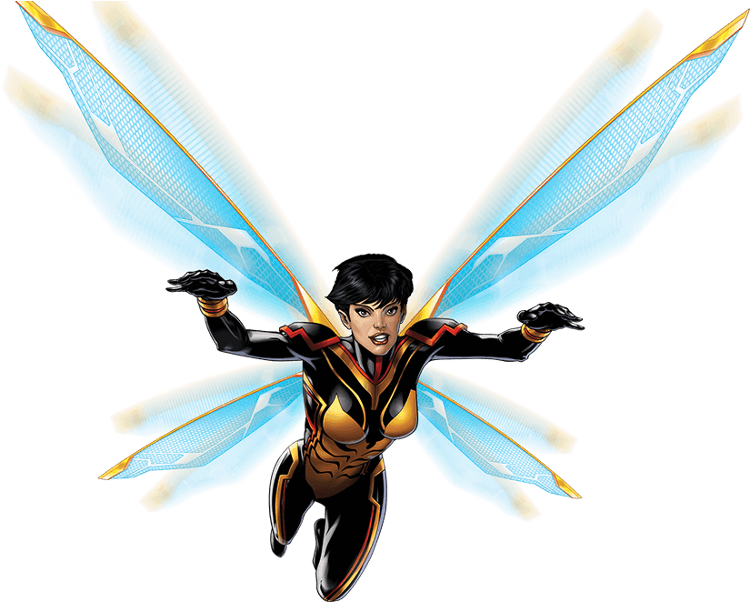 Superhero Waspin Flight PNG Image