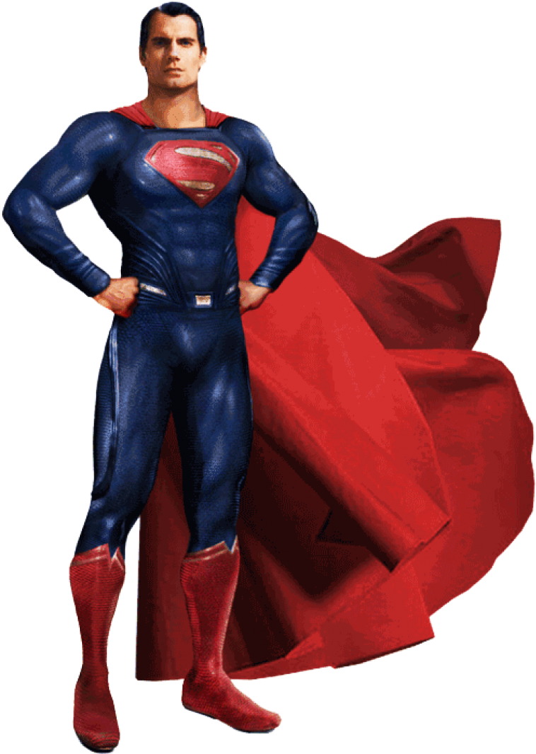 Superheroin Blueand Red Costume PNG Image