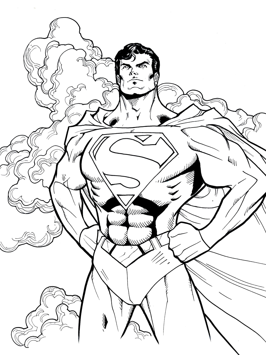 Superheroin Flight Coloring Page PNG Image