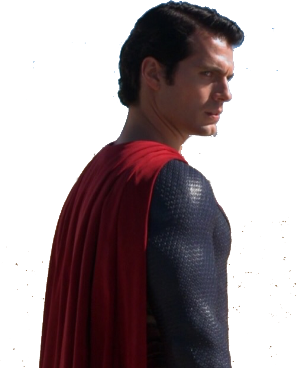 Superheroin Red Cape Profile PNG Image