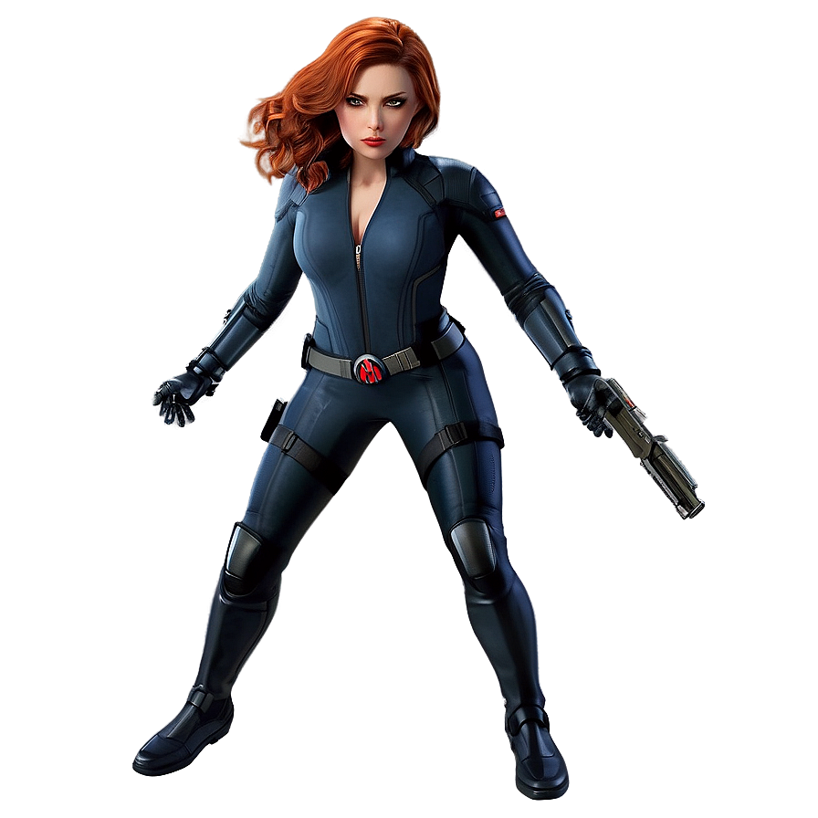 Superheroine_in_ Action_ Pose PNG Image