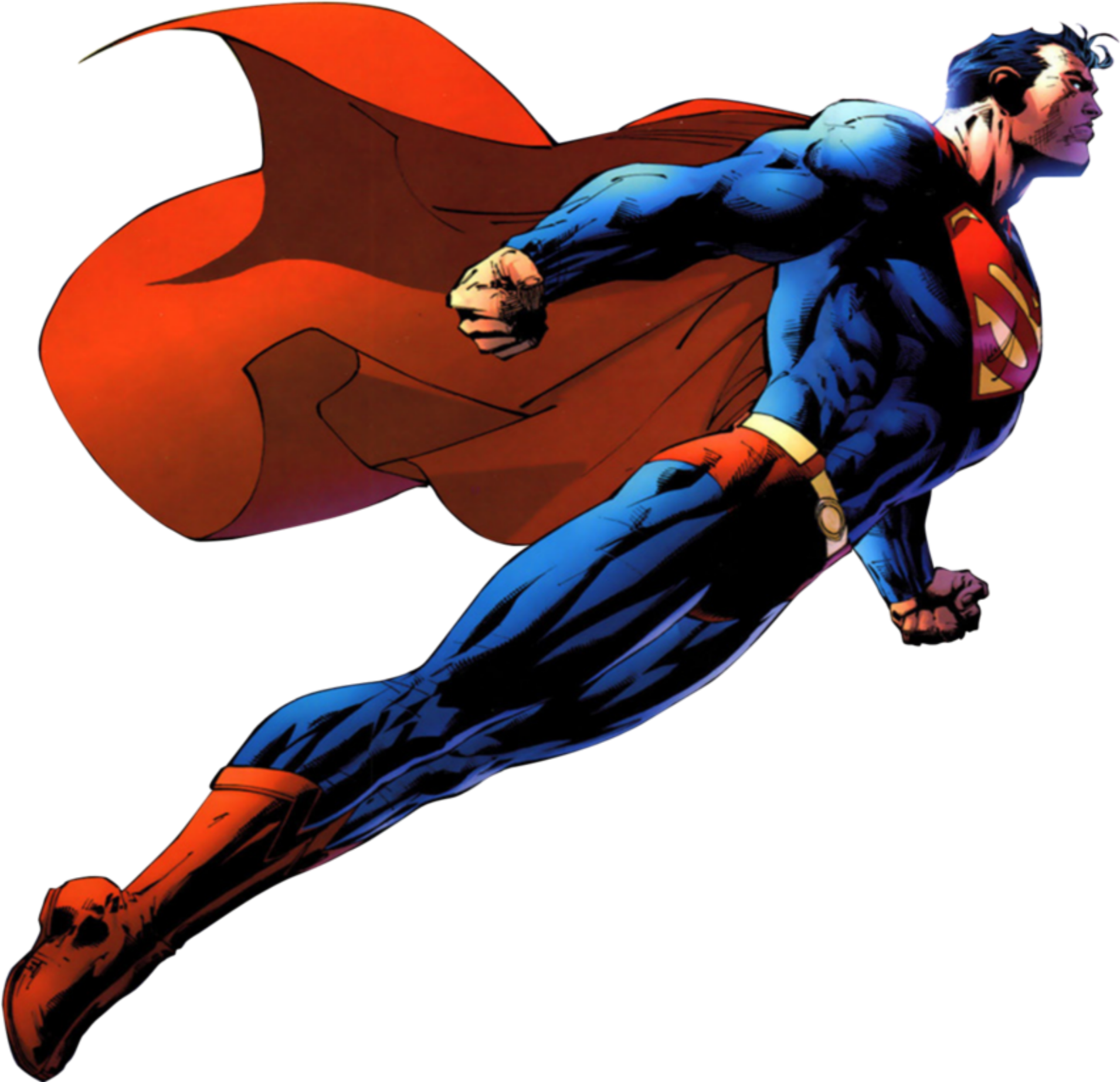 Superman Classic Flight Pose PNG Image