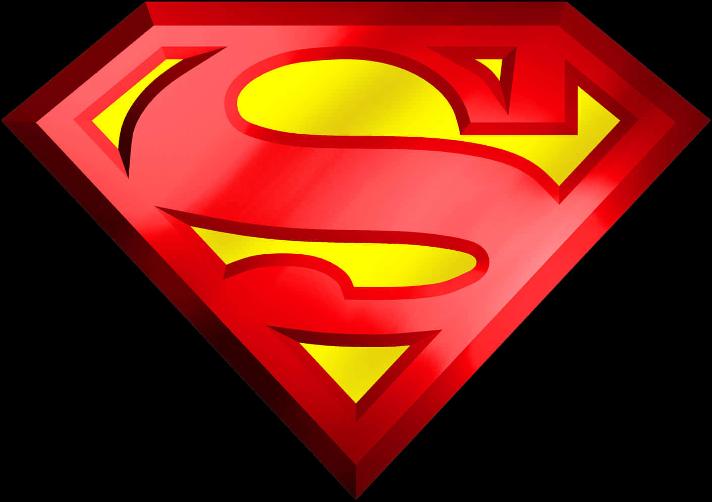 Superman Logo Iconic Design PNG Image