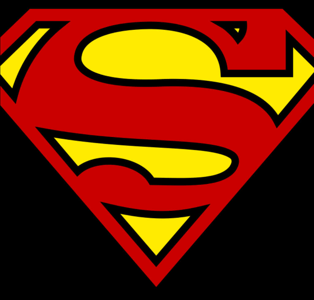 Superman Logo Iconic Red Yellow PNG Image