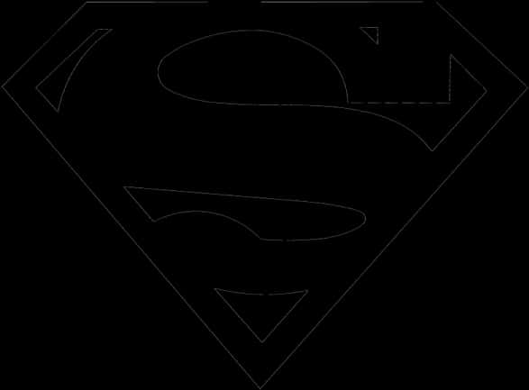 Superman Logo Outline PNG Image