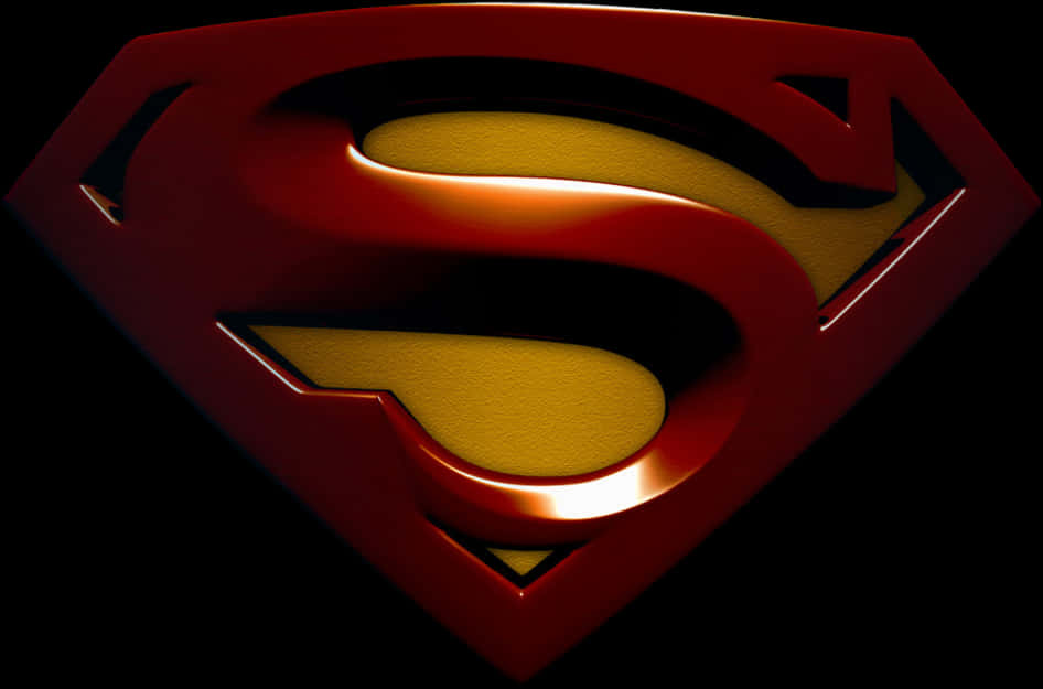 Superman Logo3 D Rendering PNG Image