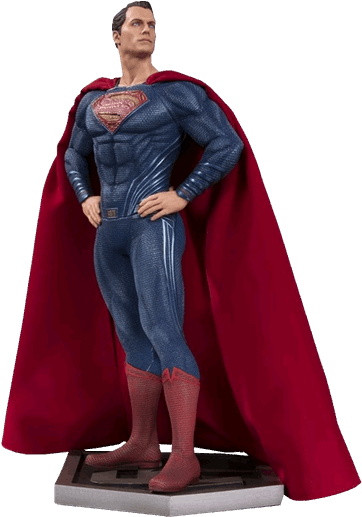 Superman Statue Pose PNG Image