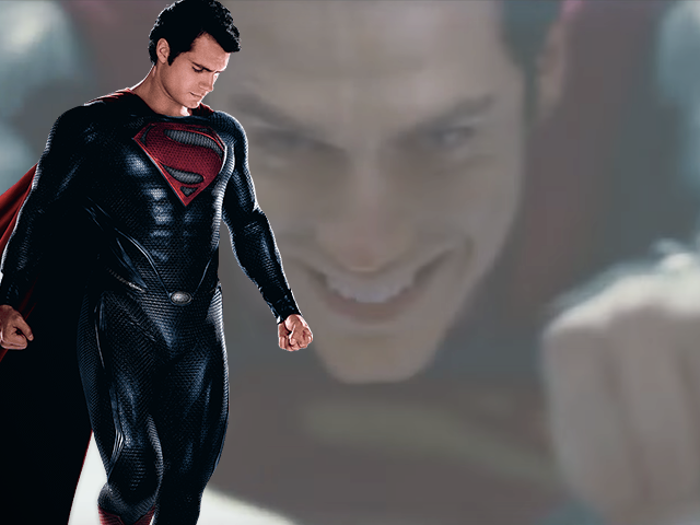 Supermanin Action Pose PNG Image