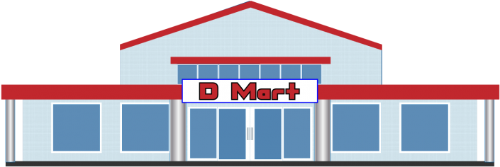 Supermarket Front View Illustration PNG Image