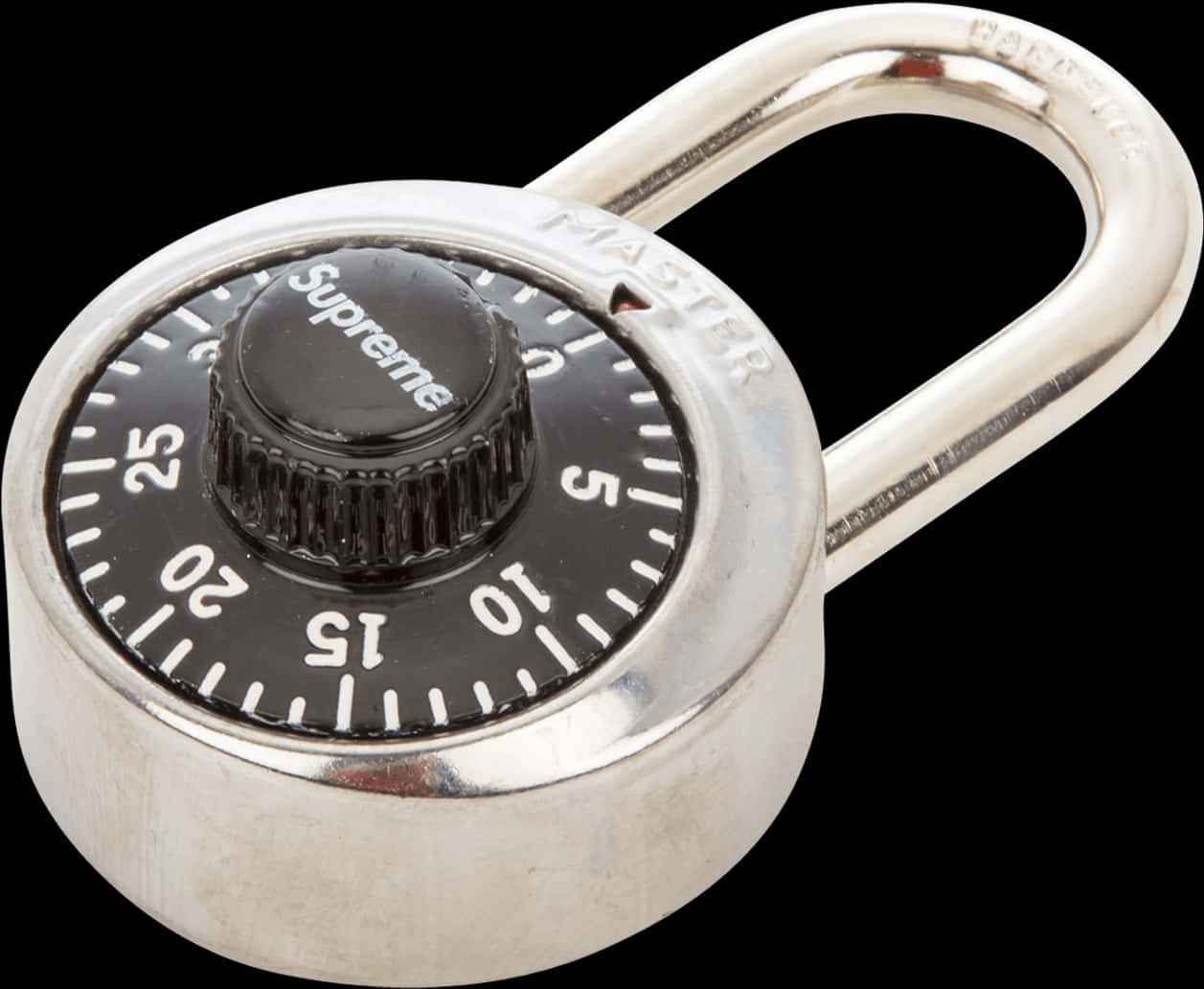 Supreme Branded Combination Padlock PNG Image