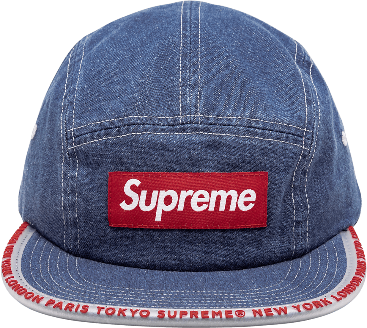 Supreme Branded Denim Cap PNG Image