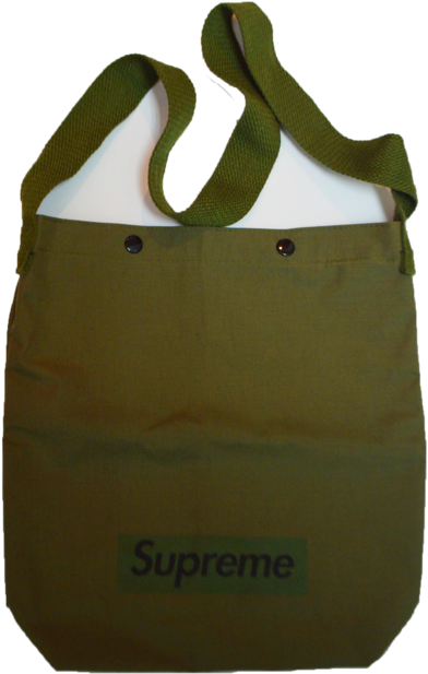 Supreme Olive Green Tote Bag PNG Image