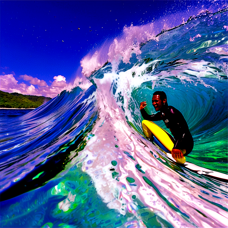 Surfing Reef Break Png Spu41 PNG Image