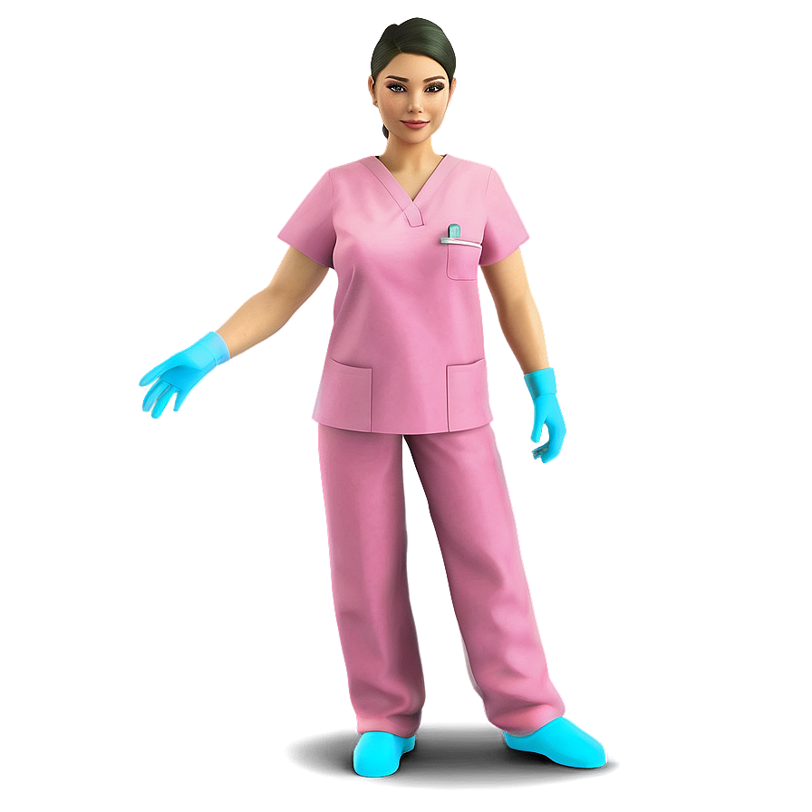 Surgical Nurse In Scrubs Png Spu PNG Image