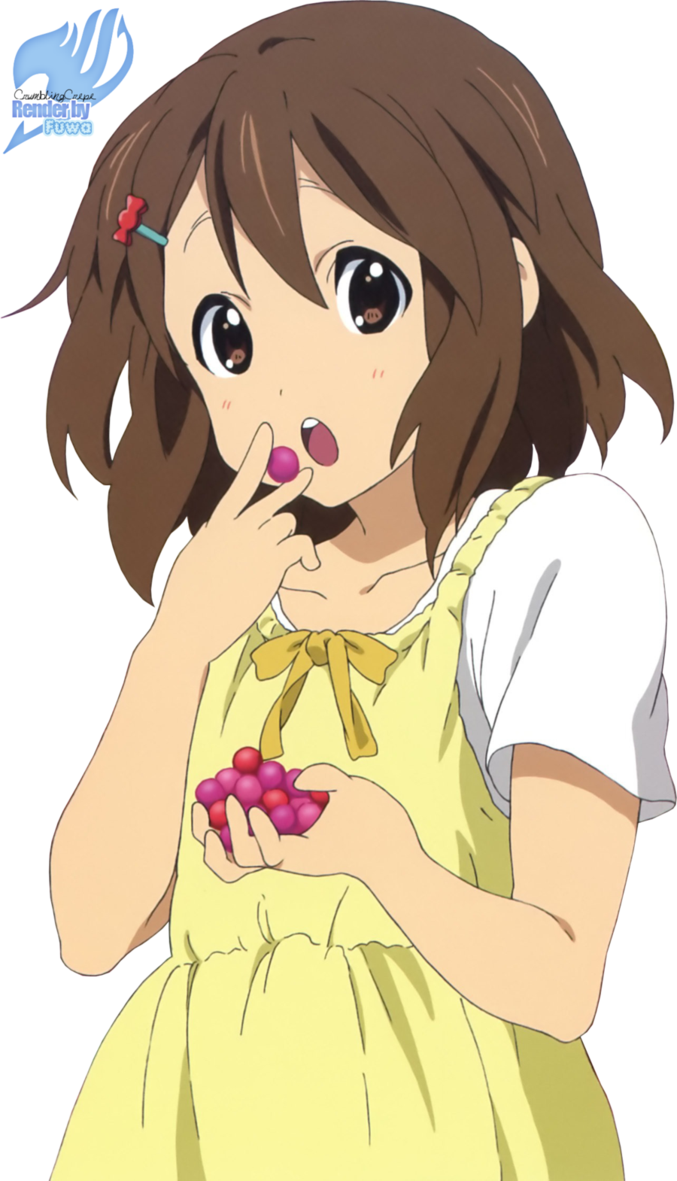 Surprised Anime Girl With Grapes PNG Image