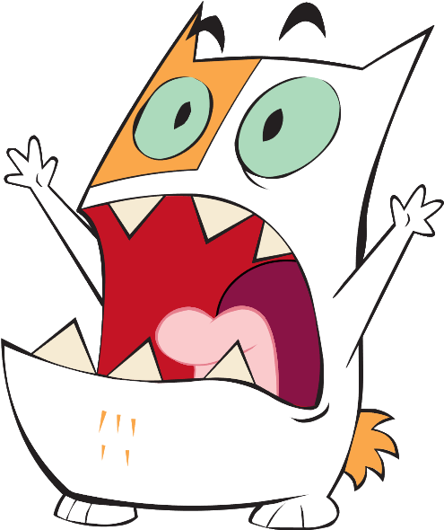 Surprised Cartoon Creature PNG Image